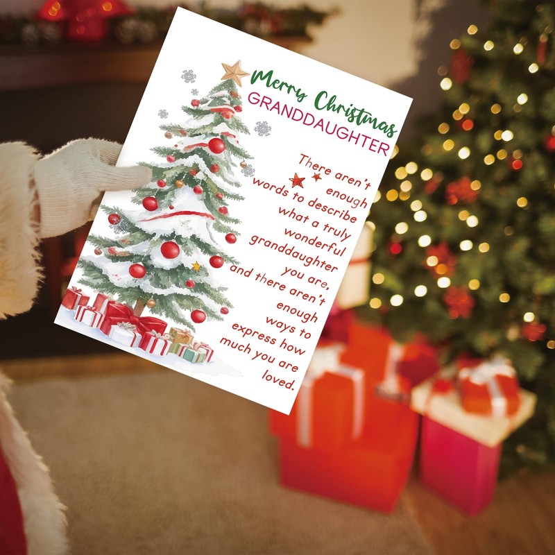 OJsensai Funny Christmas Card for Granddaughter