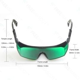 FREEMASCOT UV & Red Laser Safety Glasses for Typical 405nm, 445nm, 650nm and Infrared Laser Hair Removal Eye Protection