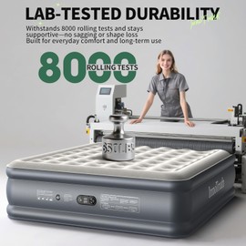 InnoTruth Cal King Size Air Mattress with Built in Pump, Famiy Choice Award Winner, Inflatable Mattress Ideal for Taller Person, 18" Raised Self Inflating Blow up Air Bed for Guests & Home, 700lbs