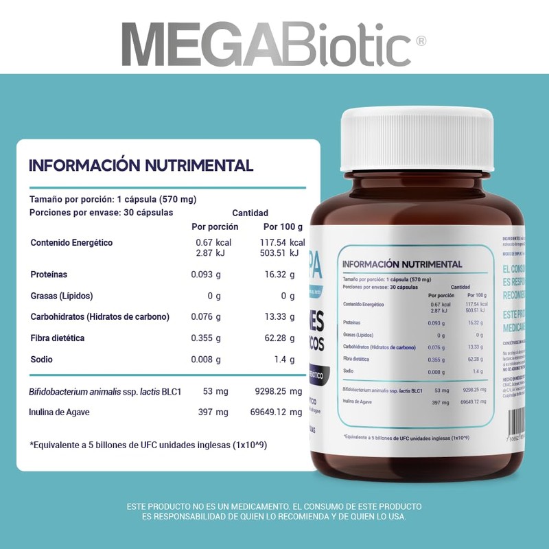 Probióticos Slim Edition, 5 Billones y 1 Cepa con Inulina