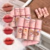 Set De Esmaltes De Labios Mini Bear, 4 Unidades, Pintalabios