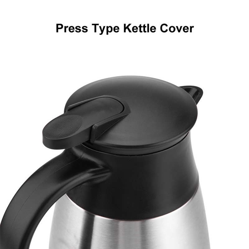 1000ML 12V/24V Stainless Steel Electric in car Kettle Travel Thermoses
