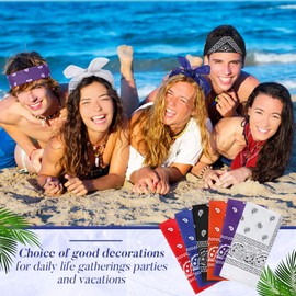 100 Pack Bandanas Unisex Paisley Bandanas Bulk Multi Purpose Cowboy Head Wrap Necktie Face Cover Party Supplies, 21.26 inches (Bright Color,Stylish)