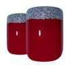 Bling Art False Nails French Manicure Red For Danger Medium