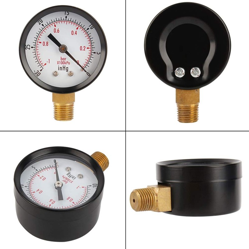 2" Vacuum Pressure Gauge, for Air Compressor Water Oil Gas,