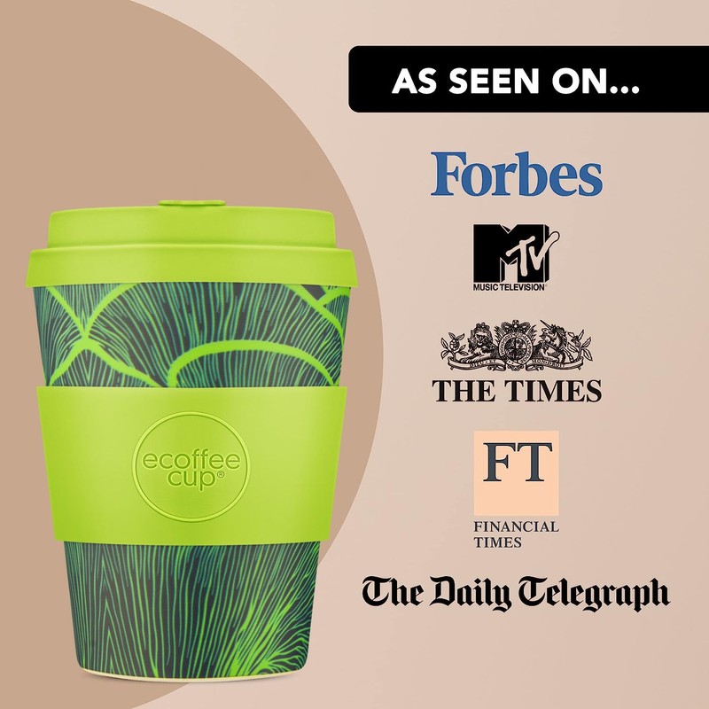 Ecoffee Cup 812 028 Reusable Eco Friendly Cup Saucer 350ml