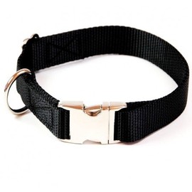 Alu Max Dog Collar Soft Nylon, Black, available in three sizes, Black