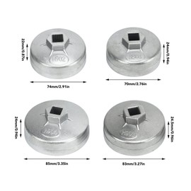Oil Filter Wrench, H901 H903 4Pcs Aluminum Alloy Efficient Oil Filter Cap Removal Tool Oil Filter Wrench Socket Replacement for A8 530i 2007 Oil Filter Socket Oil Cap Filter Socket fuel filter wrench
