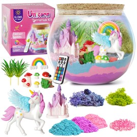 Corpower Unicorn - DIY Light Container Kit, Night Light with Remote Control - Matching Gifts for Girls from 4 Years, Ideal Art Craft Gifts