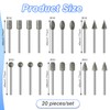 20Pcs 120-Grit diamond bit, tool accessories for dremel - 1/8"