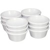 Winco Commercial-Grade Plastic Ramekin/Dipping Sauce Cup, Smooth, 6 Ounce, White