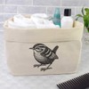 Large 'Wren Bird' Canvas Organiser/Storage Bag (OR00032477)