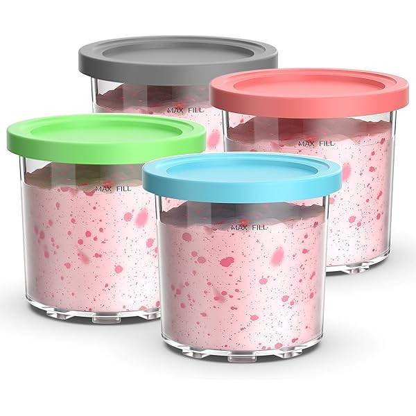 Containers Replacement for Ninja Creami Pints and Lids - 4