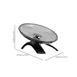 Mipcase Rueda Silenciosa para Correr de Plástico Negro para Hámster y Erizo, Accesorio Interactivo y Divertido para Jaulas Pequeñas