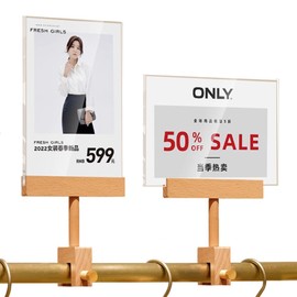 SVIAO Acrylic Sign Holder, Pop Clip, Pop Stand, Assembly, Poster Stand, Promotion, Advertising Stand, Price Tag Display, Clothing Store (Vertical A5)