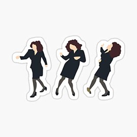 Elaine Dancing (Original Green) Sticker - Sticker Graphic - Auto, Wall, Laptop, Cell, Truck Sticker for Windows, Cars, Trucks