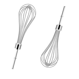 Fugedox W10720799 Stainless Steel Egg Beater, Hand Mixer Whisk Attachments for KitchenAid, Fits KHMPW, KHM512BM KHM2B, AP5644233, W10720799 & More Hand Mixer Egg Beaters Attachments - 2 Pack