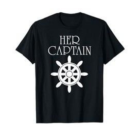 Funny Cruise Her Captain His Anchor Couple T-Shirt
