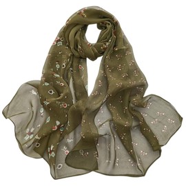 FAIRYGATE Schal Grün Damen großes Tuch Damen Elegant Halstücher für Damen Stola Fur Abendkleid Damen Chiffon Schals tücher Festlich Einfarbiger Schal A5321