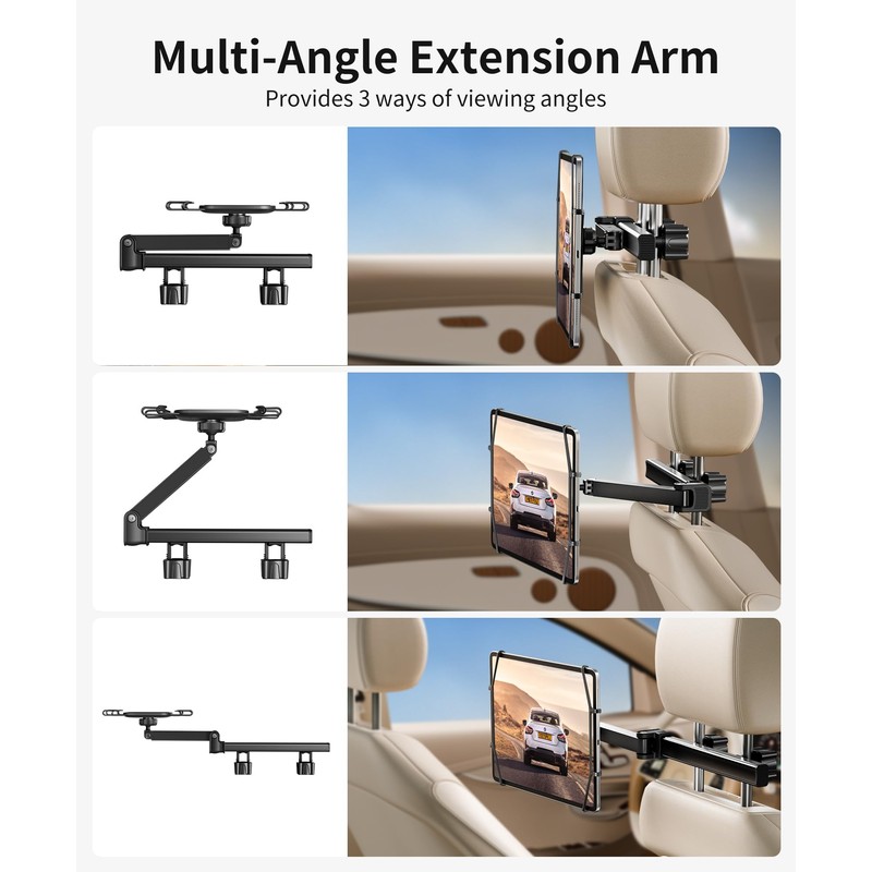 FANGOR Car Headrest Tablet Holder,Tablet Holder for Kids in Back