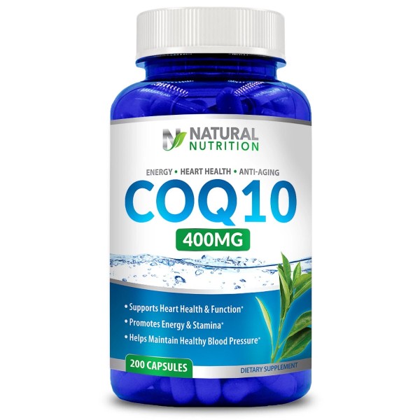 High Absorption CoQ10 400MG - 200 Capsules for Heart Health