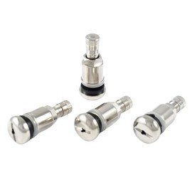 4 x 11.3 mm Silver Metal Valves Steel Valves Universal Rim Valves