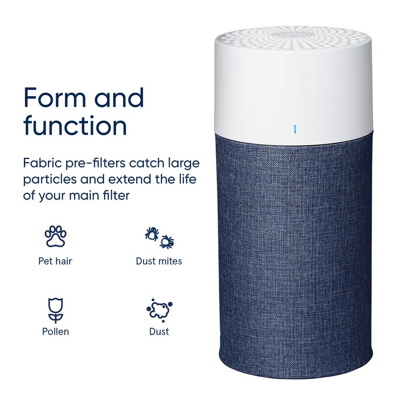 BLUEAIR Blue Pure 411 Auto Navy Pre-Filter, Washable Fabric Traps