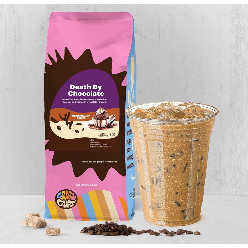 Crazy Cups Flavored Ground Chocolate Coffee, Death By Chocolate Coffee