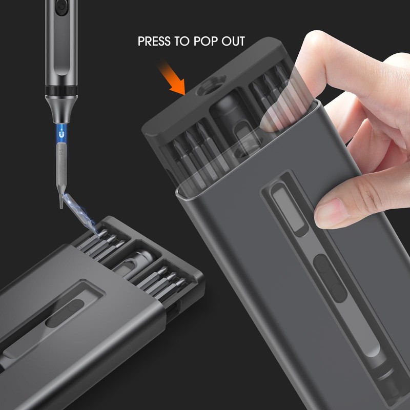 MAXME100® Powerful Cordless Electric Precision Screwdriver Set With LED Light