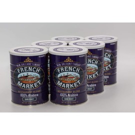 French Market Coffee, Restaurant Blend, Dark Roast Ground Coffee, 12 Ounce Metal Can (Pack of 6)