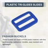 sourcing map 25Pcs Plastic Slide Buckle, 1" Tri-Glides Slides, Adjustable