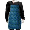 Ambesonne Gecko Apron, Doodle Style Lizard Pattern with Blue Shaded