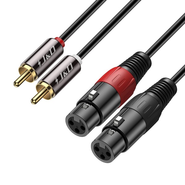 J&D 2 RCA to 2 XLR Cable, PVC Shelled unbalanced