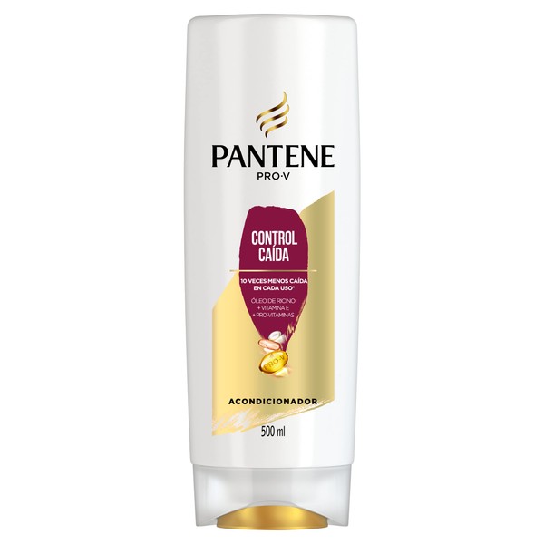 Pantene - Acondicionador Control Caída, con Aceite Capilar de Ricino,
