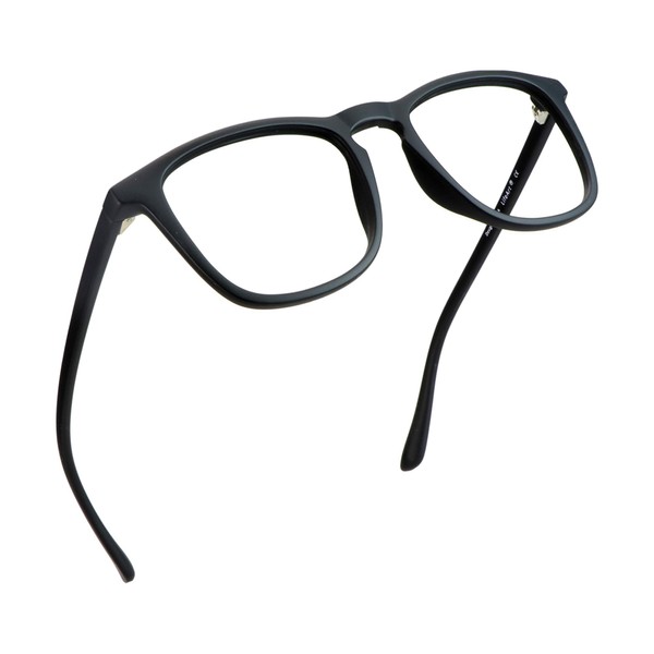 LifeArt Blue Light Blocking Glasses, Anti Eyestrain, Computer Reading Glasses, Gaming Glasses, TV Glasses for Women Men, Anti Glare (Black, 1.75 Magnification)