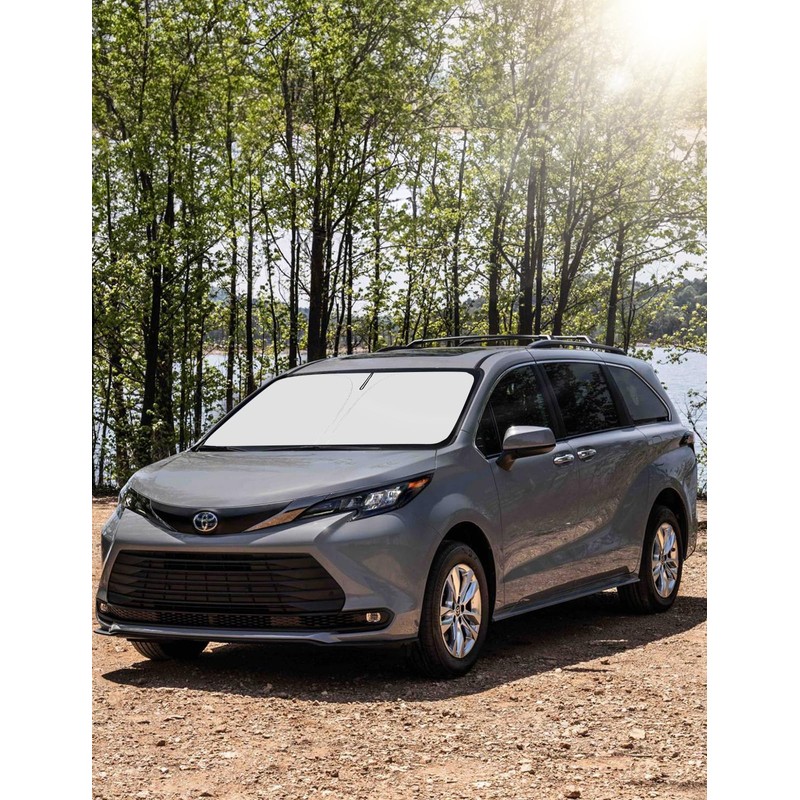 Parasol plegable para parabrisas delantero, ajuste personalizado, para Toyota Sienna