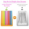 vgggrd 12 Pack Reusable Plastic Boba Straws, 12 mm X