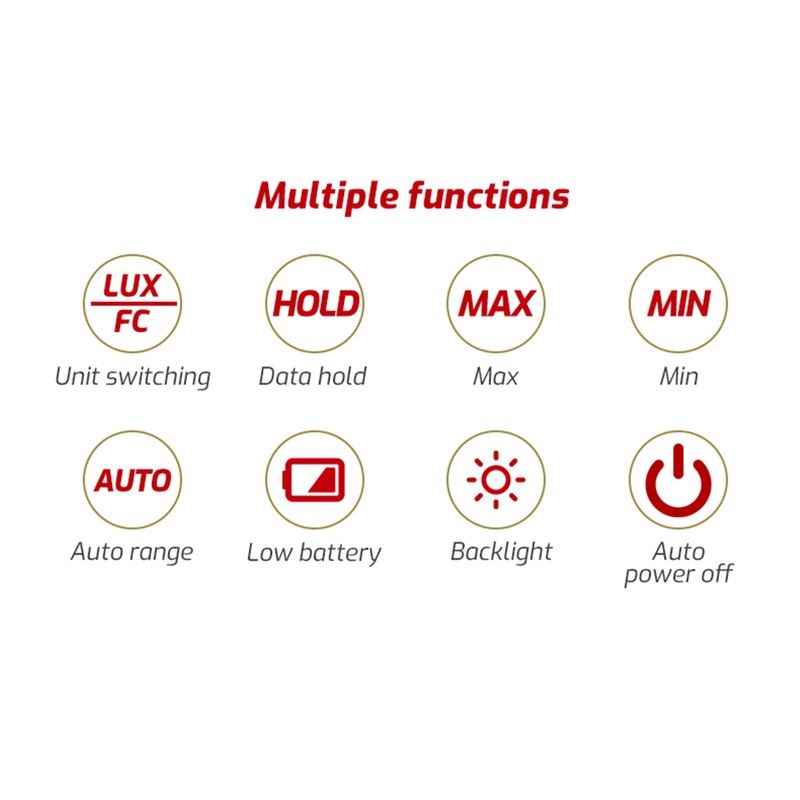 TASI Digital Light Meter Illuminance Lux Meter with Record Function