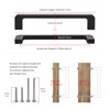 TUNNY 10 Pack Modern Cabinet Handles-5"/128mm Screw Spacing Matte Black