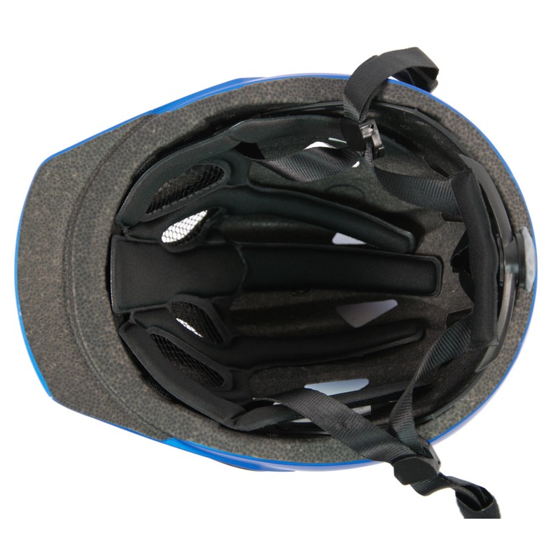 Boys Bike Helmet Blue Rocky With Rear Light Blue 48-52cm