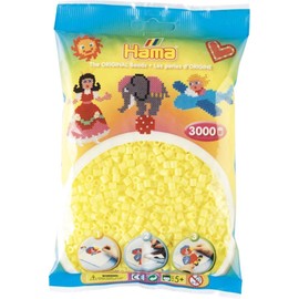 Hama Midi 201 43 Beads Pack of 3000 pastel yellow