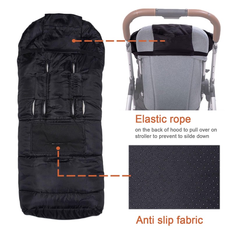 KZ Dotnz Winter Warm Stroller Footmuff, Waterproof Baby Bunting Bag