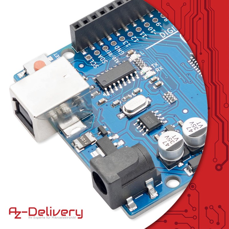 AZ-Delivery Microcontroller Board LGT8F328P with CH340 Compatible with Arduino IDE