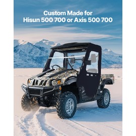 VEVOR Cab Enclosure Upper Doors, Compatible with Hisun 500 700/Axis 500 700, Soft Upper Doors, Windproof & Waterproof Upgraded Zipper UTV Soft Side Window Kit, Work with Side Mirrors and Windshields