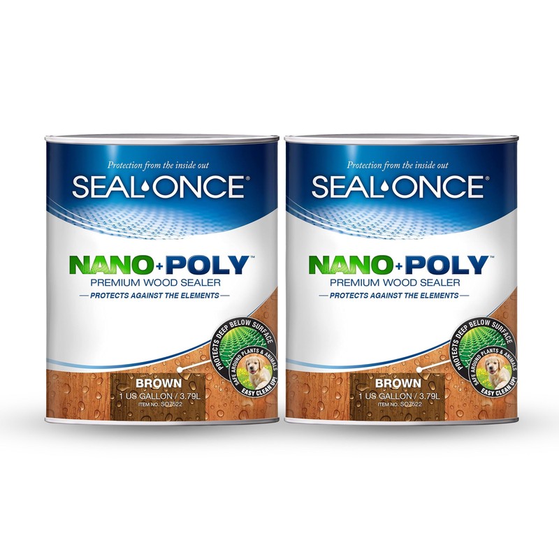 Seal-Once Nano+Poly Penetrating Wood Sealer with Polyurethane - Premium Waterproof