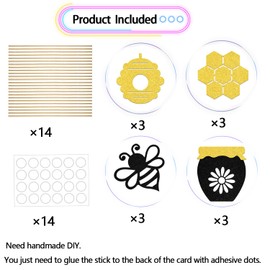 12Pcs Bee Centerpiece Sticks Bee 1st Birthday Party Table Decorations Bee Honeybee Baby Shower Decorations Bee Theme Birthday Gender Reveal Party Supplies Black Gold Glitter