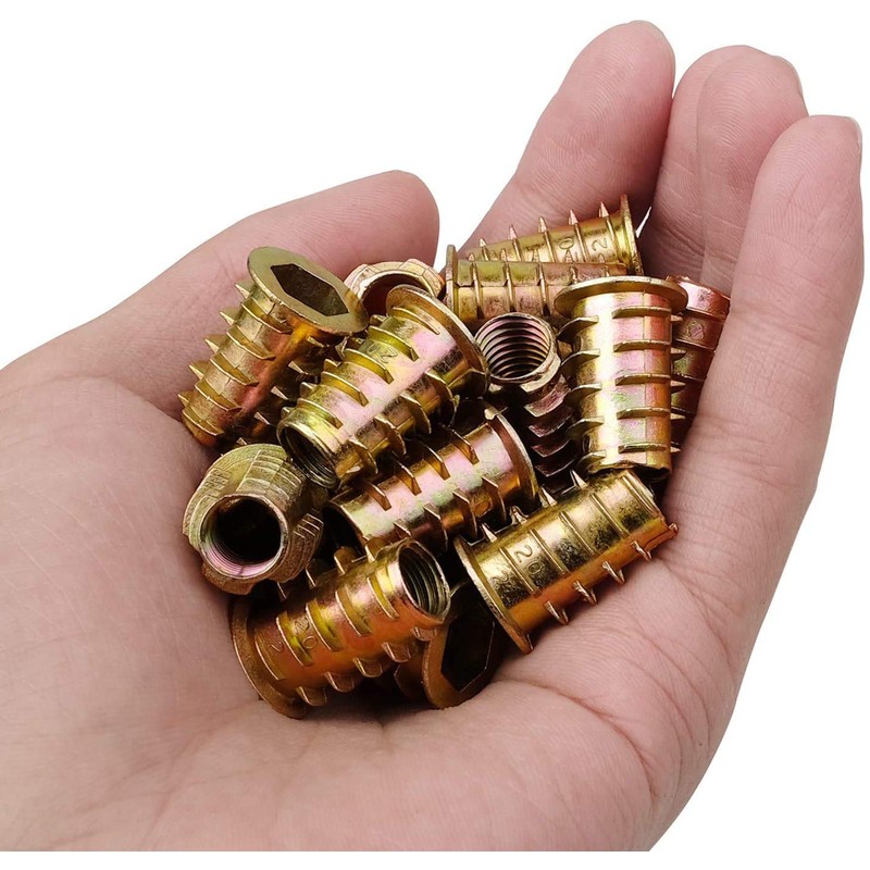 WJMY Screw Nut Threaded Inserts Wood Screw Thread 135 Pieces