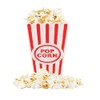 [Novelty Place] Plastic Red & White Striped Classic Popcorn Containers