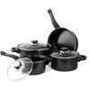 Imperial Home 7 Pc Carbon Steel Nonstick Cookware Set, Pots