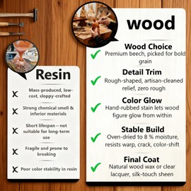 ZXPJUA Goddess Lilith Demoness Statue Blood Moon Queen of The Death Witchcraft Wood Sculpture Occult Decor Lucifer，Altar Crafts, Creative Desktop Decorations (Wood)